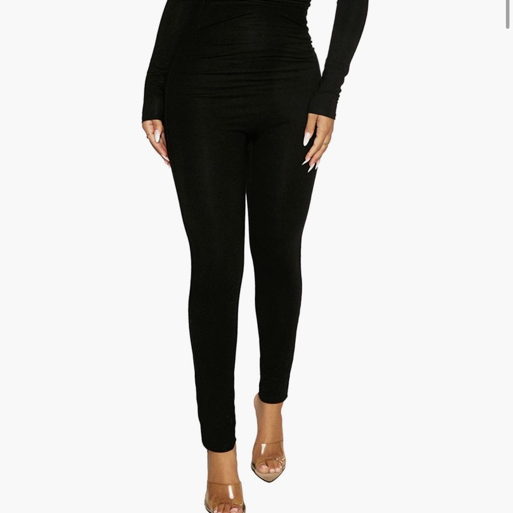 Naked Wardrobe Black Leggings Sleek Stretchy Fit
